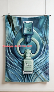Dior Teal Nail Polish Flannel Sofa Throw Blanket D321